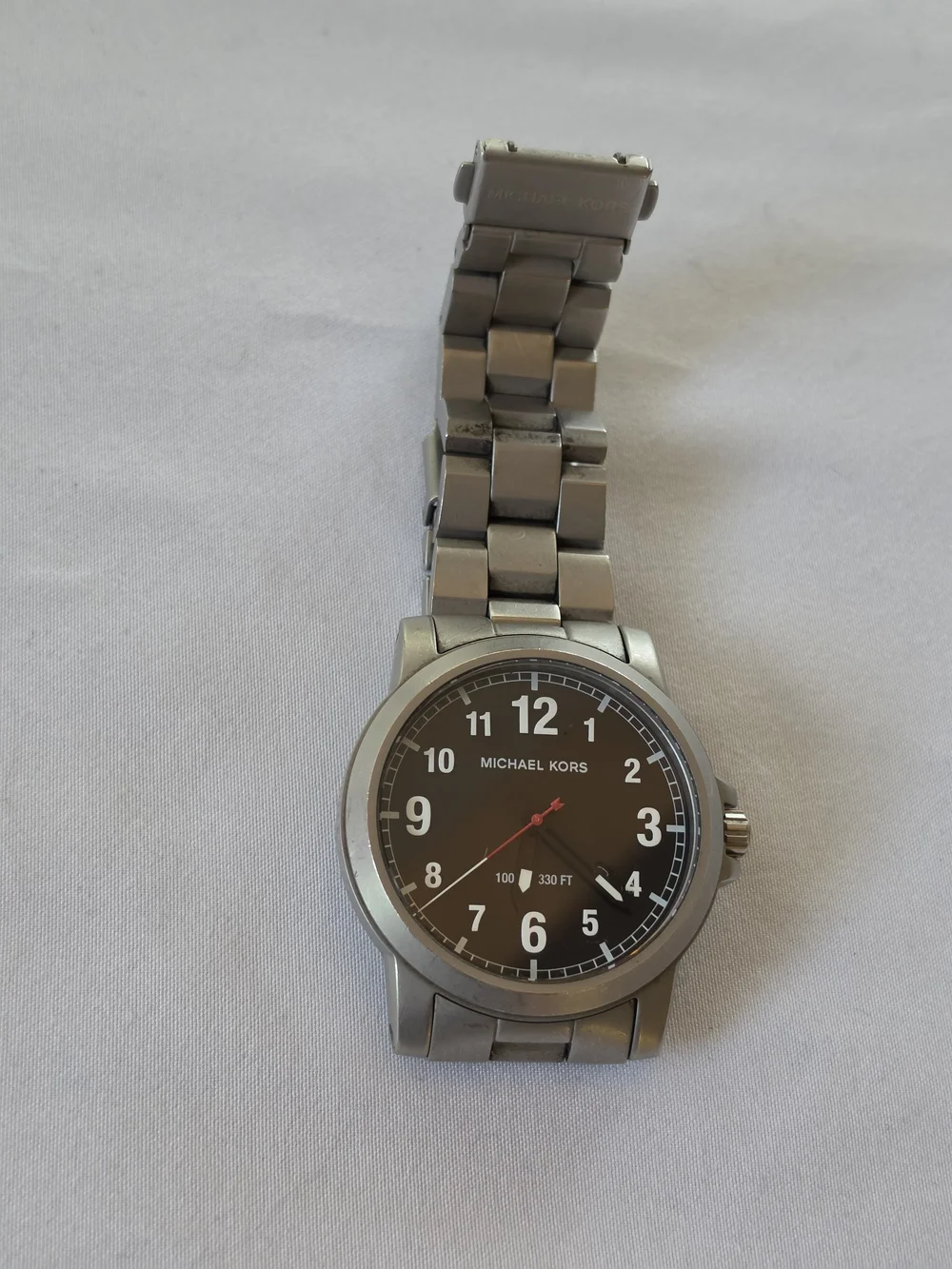 Michael Kors Men’s Stainless Steel Black Dial Watch